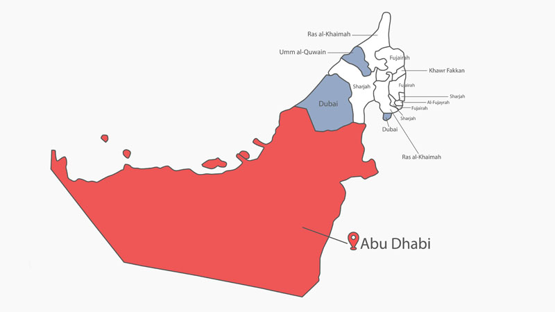 阿拉伯聯合大公國地圖