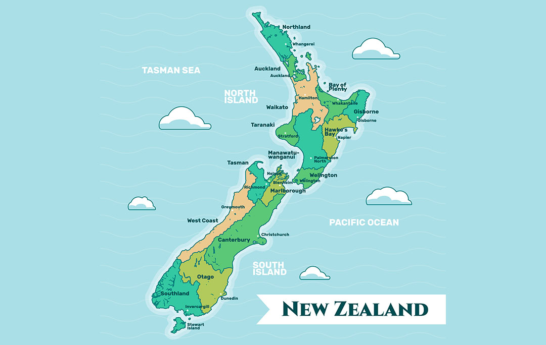 紐西蘭地圖